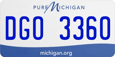MI license plate DGO3360