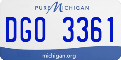 MI license plate DGO3361