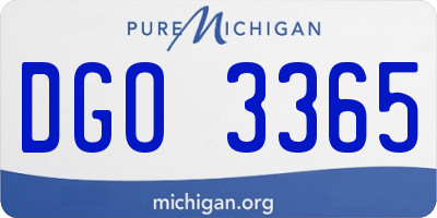 MI license plate DGO3365