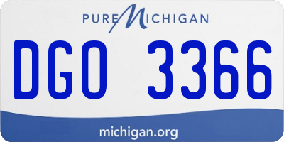 MI license plate DGO3366