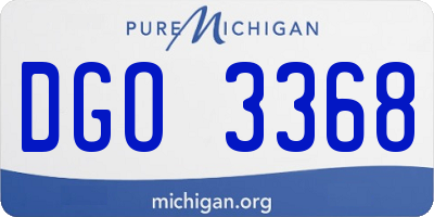MI license plate DGO3368