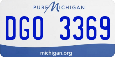 MI license plate DGO3369