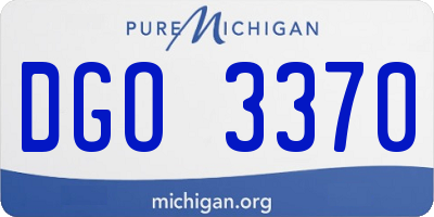 MI license plate DGO3370