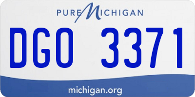 MI license plate DGO3371