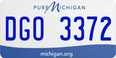 MI license plate DGO3372