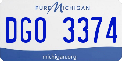 MI license plate DGO3374