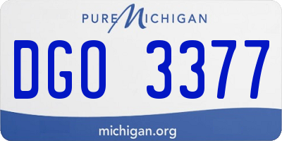 MI license plate DGO3377