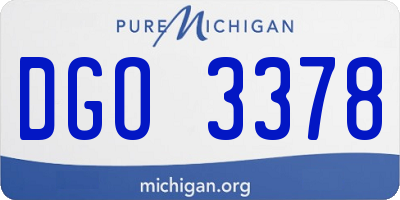 MI license plate DGO3378