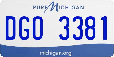 MI license plate DGO3381