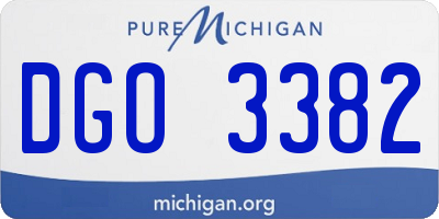 MI license plate DGO3382