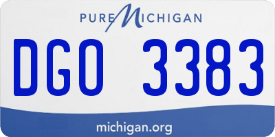 MI license plate DGO3383
