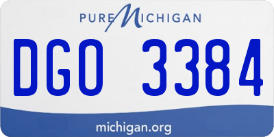 MI license plate DGO3384