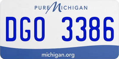 MI license plate DGO3386