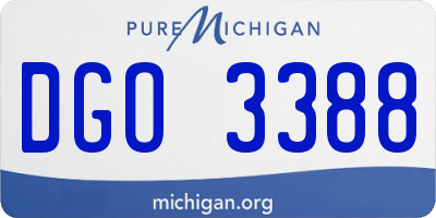 MI license plate DGO3388