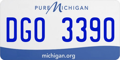 MI license plate DGO3390