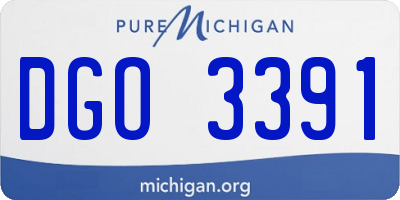 MI license plate DGO3391