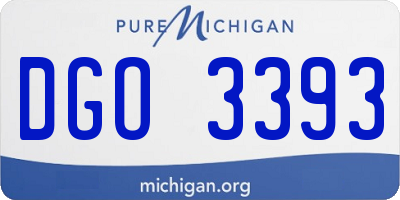 MI license plate DGO3393