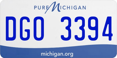 MI license plate DGO3394