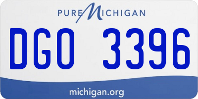 MI license plate DGO3396