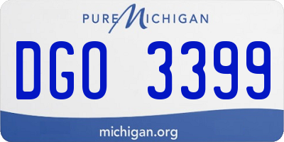 MI license plate DGO3399