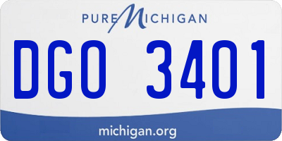 MI license plate DGO3401