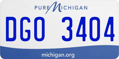 MI license plate DGO3404