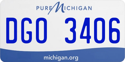 MI license plate DGO3406