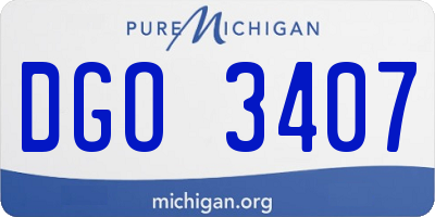 MI license plate DGO3407