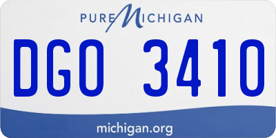 MI license plate DGO3410
