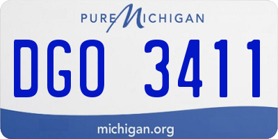 MI license plate DGO3411