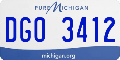 MI license plate DGO3412