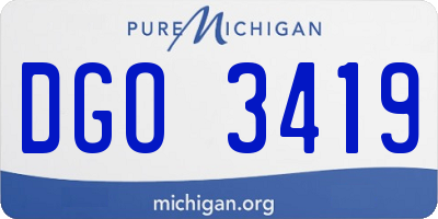 MI license plate DGO3419