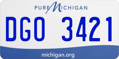 MI license plate DGO3421