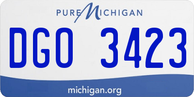 MI license plate DGO3423