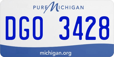 MI license plate DGO3428