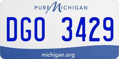 MI license plate DGO3429