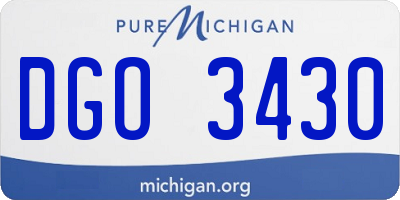 MI license plate DGO3430