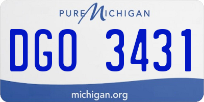 MI license plate DGO3431