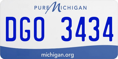 MI license plate DGO3434