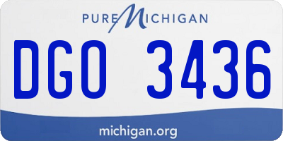 MI license plate DGO3436