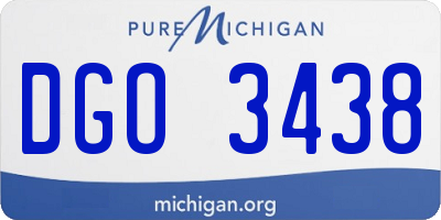 MI license plate DGO3438