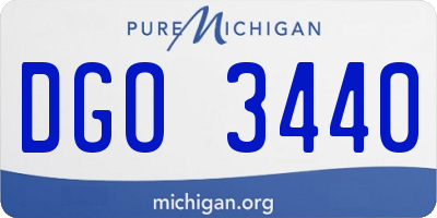 MI license plate DGO3440