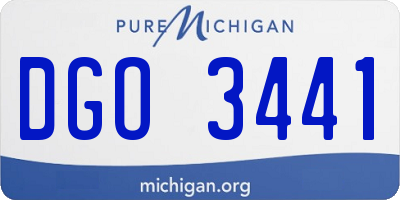 MI license plate DGO3441