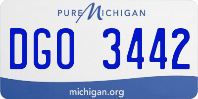 MI license plate DGO3442