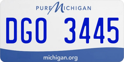 MI license plate DGO3445