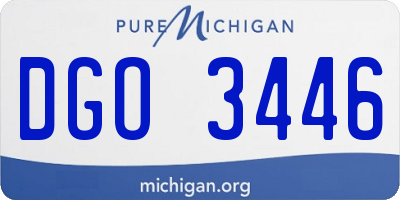 MI license plate DGO3446