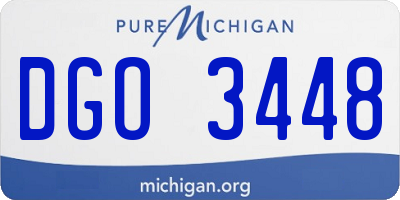 MI license plate DGO3448