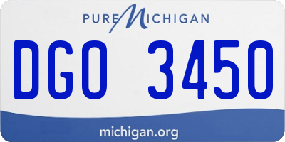 MI license plate DGO3450
