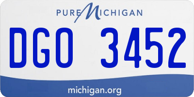 MI license plate DGO3452