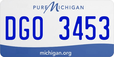 MI license plate DGO3453